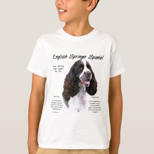 English Springer Spaniel liver History Design T_Shirt