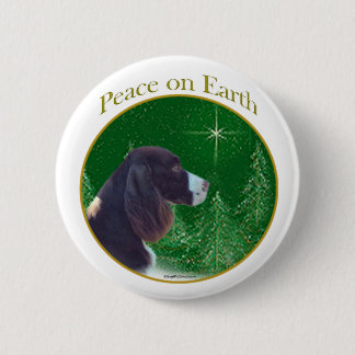 English Springer Spaniel (liver) Peace Pinback Button