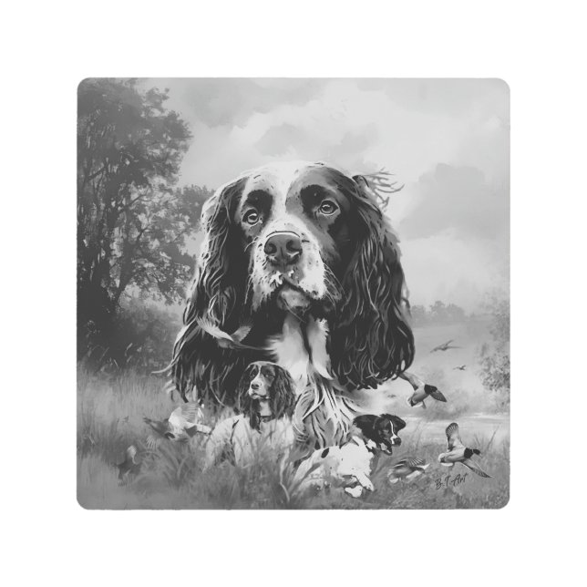 English Springer Spaniel Metal Print (Front)