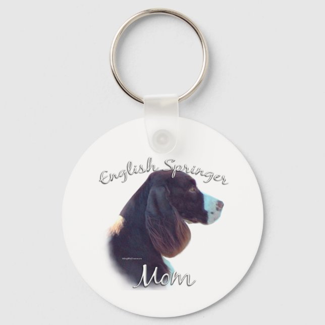 English Springer Spaniel Mom 2 Keychain (Front)