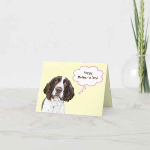 English Springer Spaniel Mothers Day Card