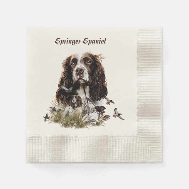 English Springer Spaniel Napkins (Front)