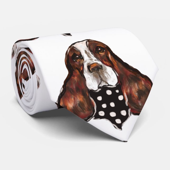 ENGLISH SPRINGER SPANIEL NECK TIE (Rolled)