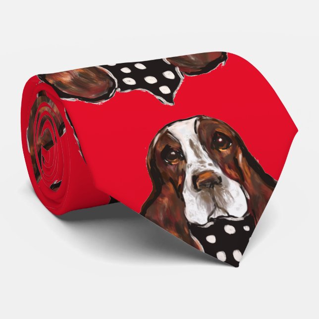 ENGLISH SPRINGER SPANIEL NECK TIE (Rolled)