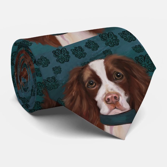 English Springer Spaniel       Neck Tie (Rolled)