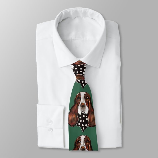 ENGLISH SPRINGER SPANIEL NECK TIE (Tied)