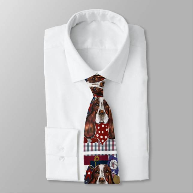 ENGLISH SPRINGER SPANIEL NECK TIE (Tied)