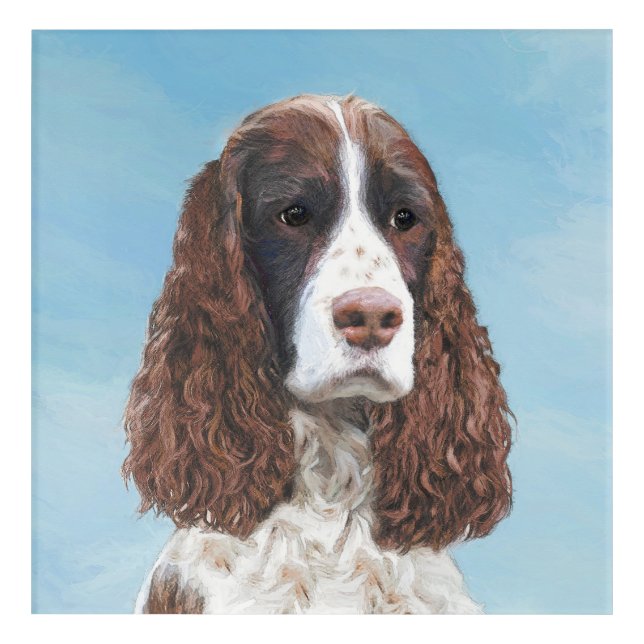 English Springer Spaniel Painting Original Dog Art (Front)