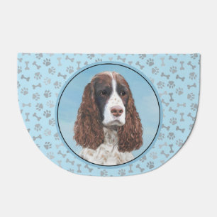 English Springer Spaniel Painting Original Dog Art Doormat