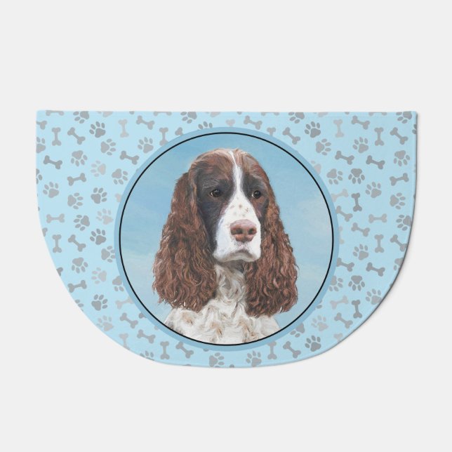 English Springer Spaniel Painting Original Dog Art Doormat (Front)