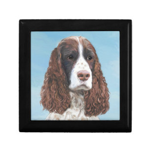 English Springer Spaniel Painting Original Dog Art Gift Box