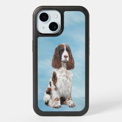 English Springer Spaniel Painting Original Dog Art iPhone 15 Case