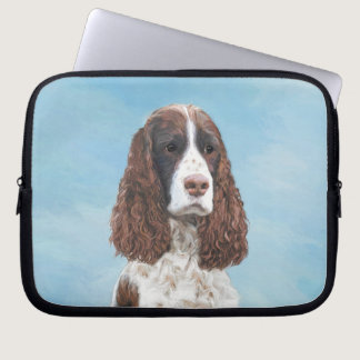 English Springer Spaniel Painting Original Dog Art Laptop Sleeve