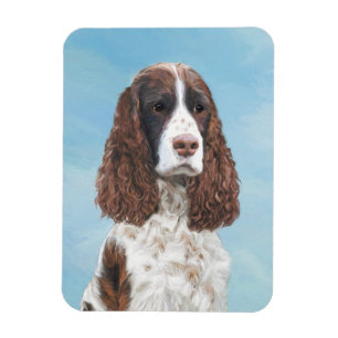 English Springer Spaniel Painting Original Dog Art Magnet