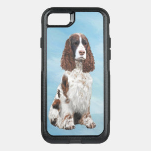 English Springer Spaniel Painting Original Dog Art OtterBox Commuter iPhone SE/8/7 Case