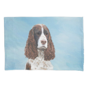 English Springer Spaniel Painting Original Dog Art Pillow Case