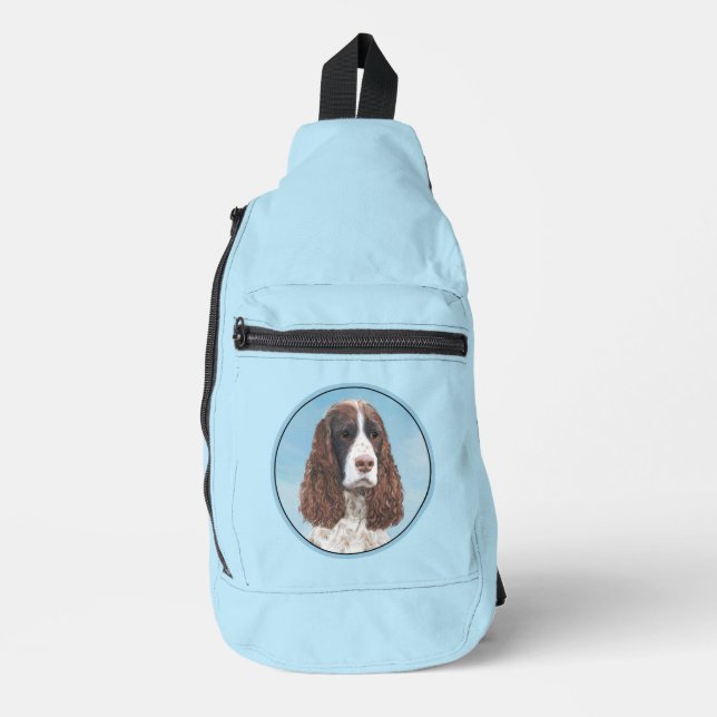 English Springer Spaniel Painting Original Dog Art Sling Bag (Front)