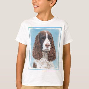 English Springer Spaniel Painting Original Dog Art T-Shirt