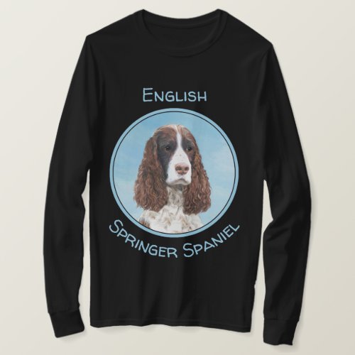 English Springer Spaniel Painting Original Dog Art T_Shirt