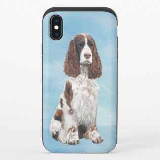 English Springer Spaniel Painting Original Dog Art iPhone X Slider Case