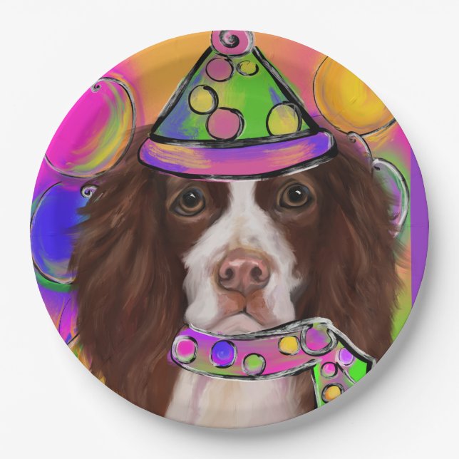English Springer Spaniel             Paper Plates (Front)