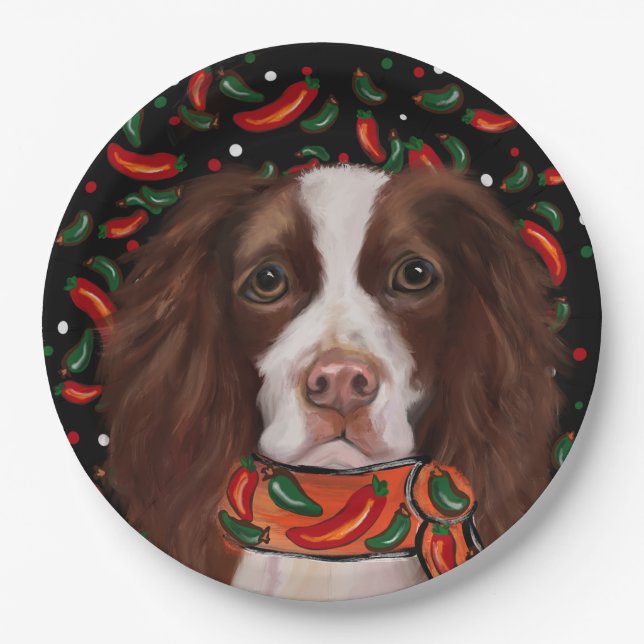 English Springer Spaniel      Paper Plates (Front)