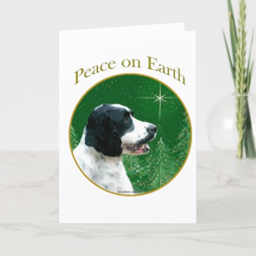English Springer Spaniel Peace Holiday Card