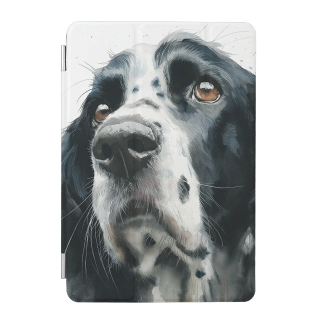 English springer spaniel portrait with ticking iPad mini cover (Front)