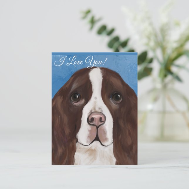 ENGLISH SPRINGER SPANIEL    POSTCARD (Standing Front)