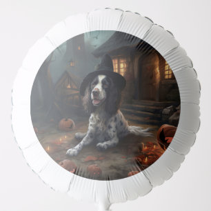 English Springer Spaniel Pumpkins Halloween Scary Balloon