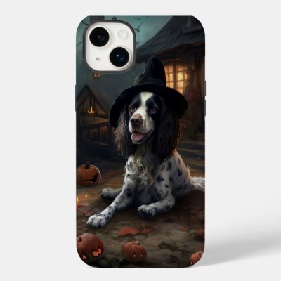 English Springer Spaniel Pumpkins Halloween Scary  Case-Mate iPhone 14 Plus Case