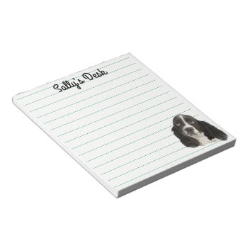 English Springer Spaniel Puppy Notepad by PaintedDreamsDesigns at Zazzle