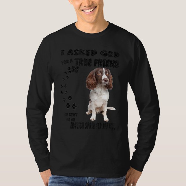 English Springer Spaniel Quote Mom Dad Print, Hunt T-Shirt (Front)