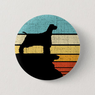 English Springer Spaniel Retro Vintage Dog Puppy Button