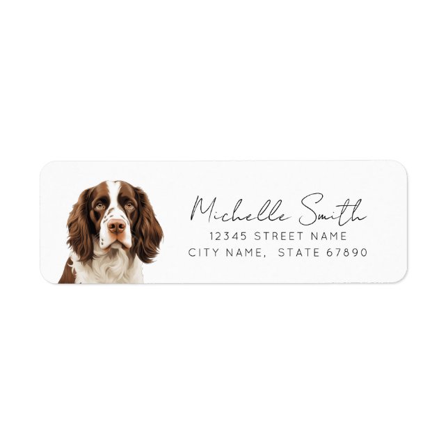 English Springer Spaniel Return Address Labels (Front)