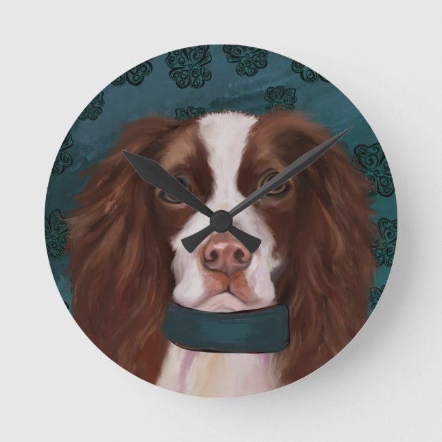 English Springer Spaniel   Round Clock (Front)