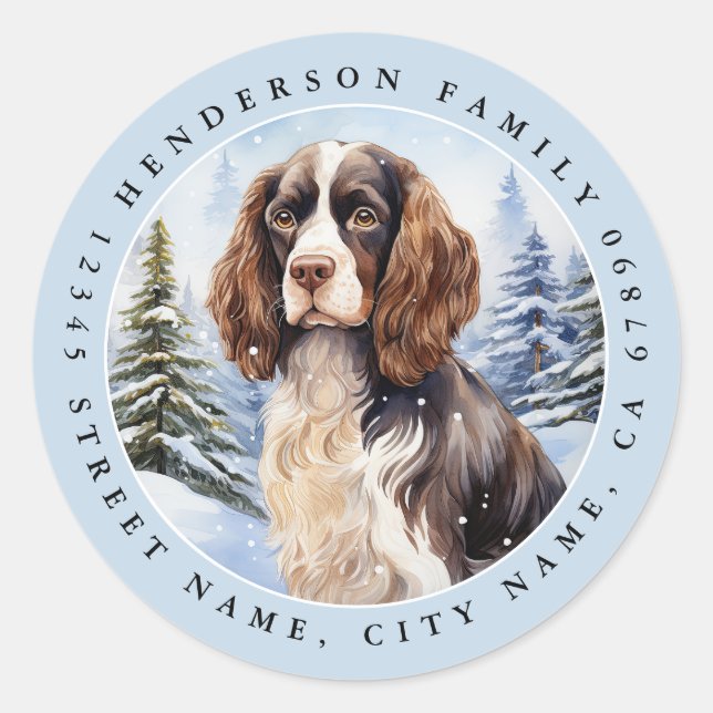 English Springer Spaniel Round Stickers (Front)