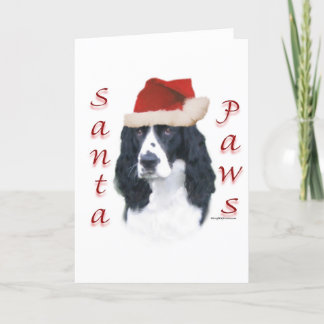 English Springer Spaniel Santa Paws Holiday Card