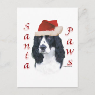 English Springer Spaniel Santa Paws Holiday Postcard