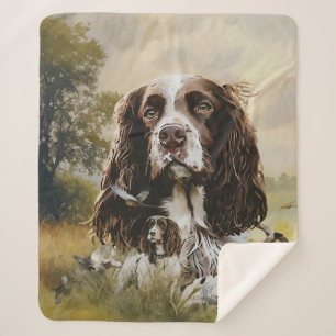 English Springer Spaniel Sherpa Blanket
