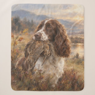 English Springer Spaniel Sherpa Blanket
