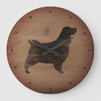 English Springer Spaniel Silhouette Rustic Style