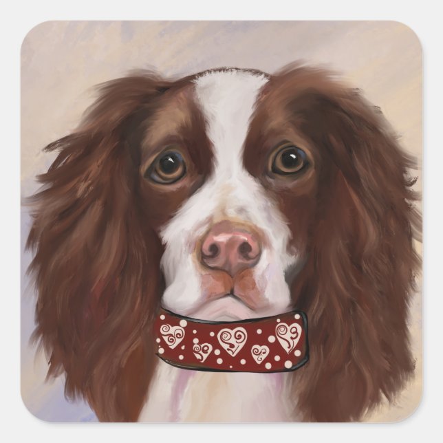 ENGLISH SPRINGER SPANIEL     SQUARE STICKER (Front)