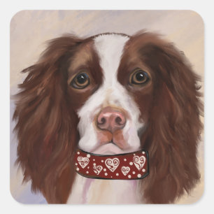 ENGLISH SPRINGER SPANIEL     SQUARE STICKER