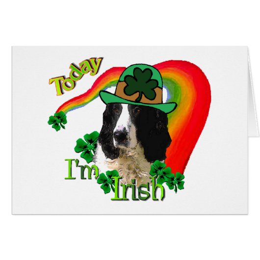 English Springer Spaniel St Pattys Cards (Front Horizontal)