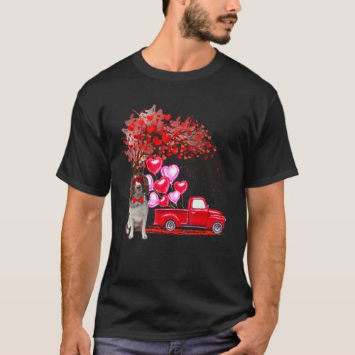 English Springer Spaniel Sunglasses Hearts Tree Tr T_Shirt