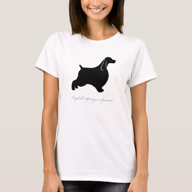 English Springer Spaniel T-shirt (black) (Front)