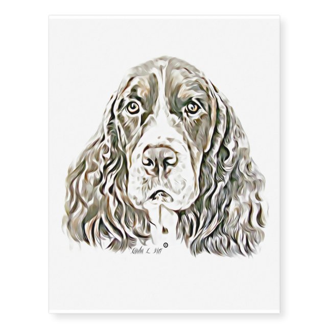 English Springer Spaniel Temporary Tattoos (Front)