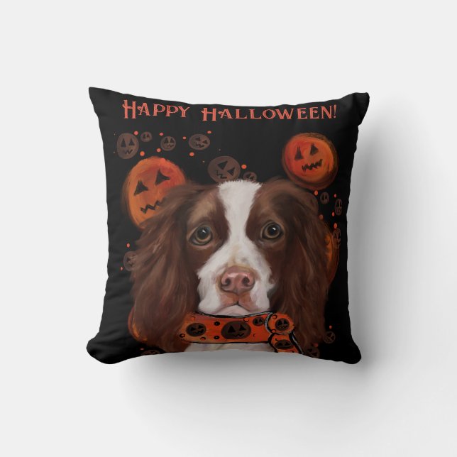 English Springer Spaniel      Throw Pillow (Front)