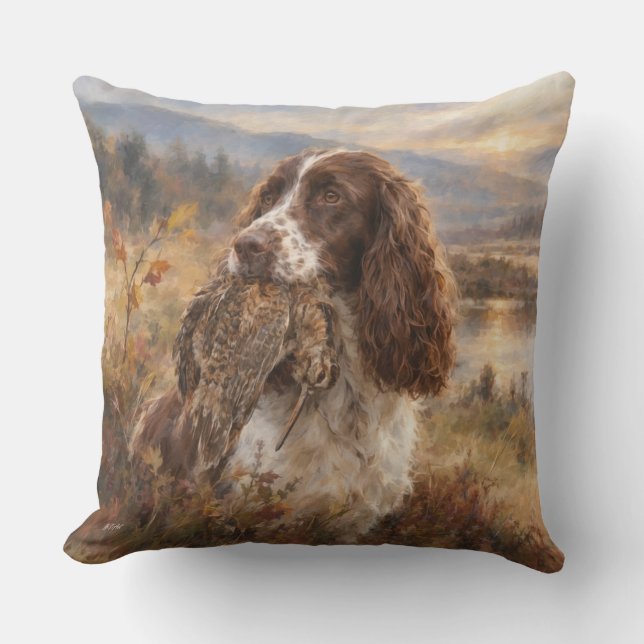 English Springer Spaniel  Throw Pillow (Front)